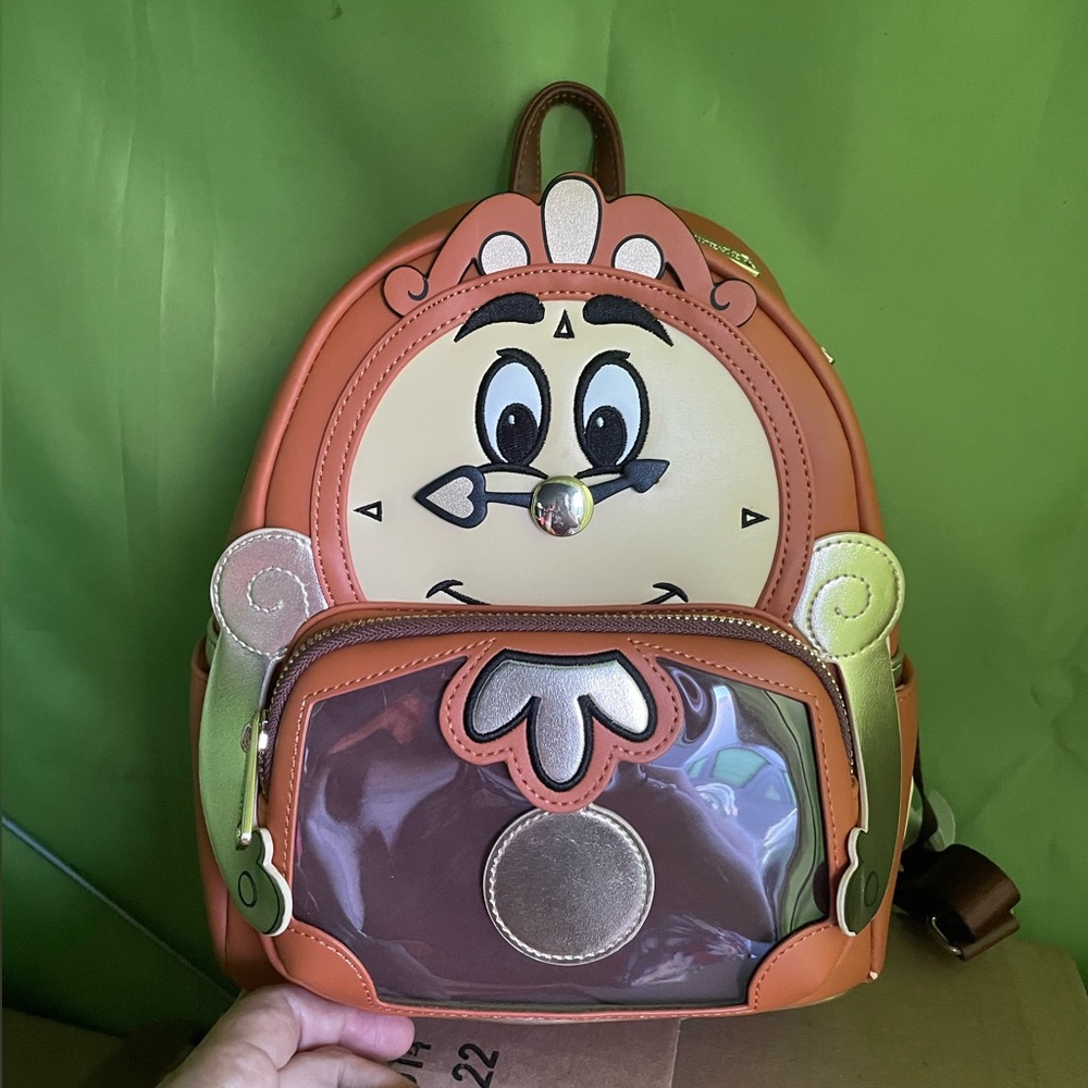 Loungefly Beauty and the beast clock cogsworth backpack